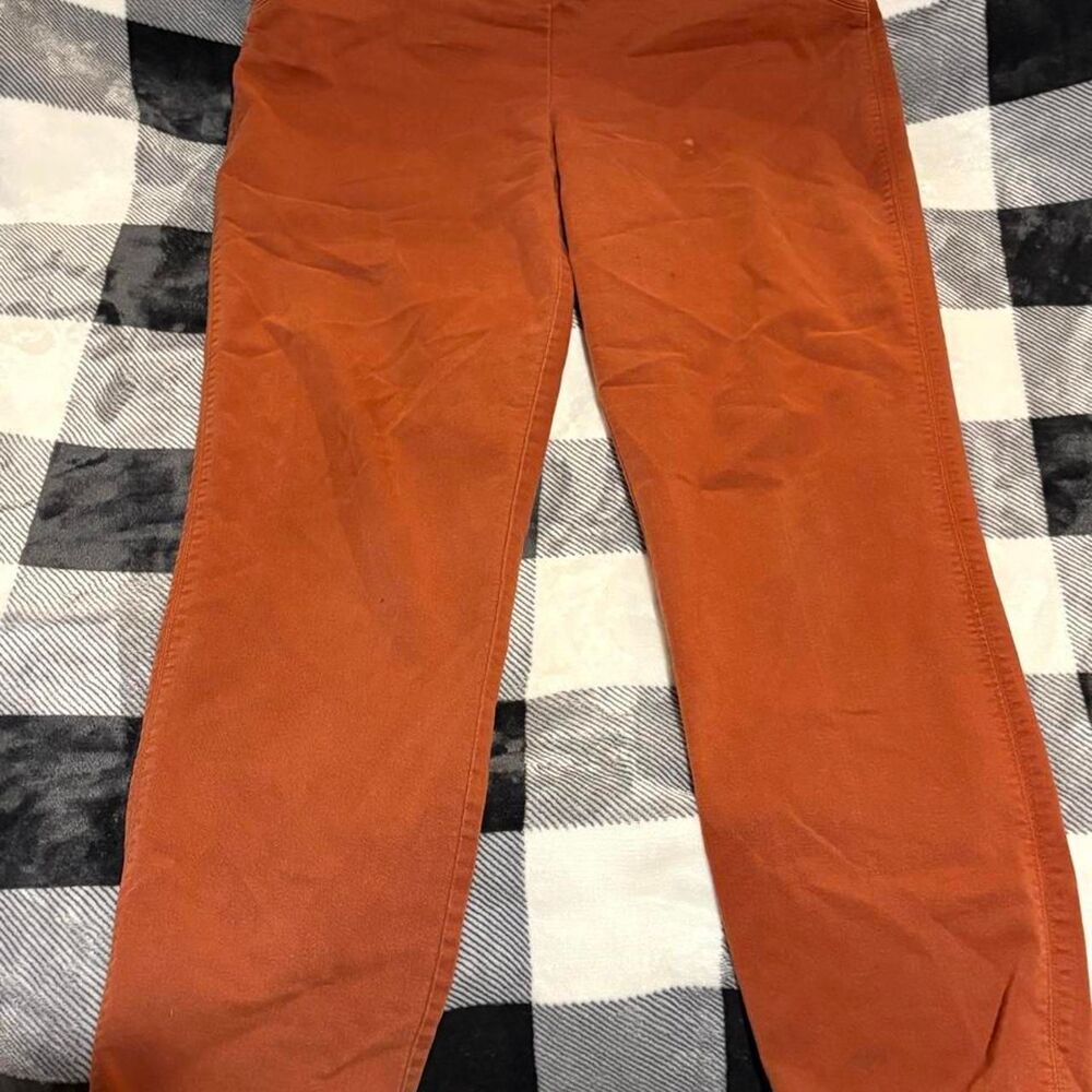 Croft & Barrow Women's Orange and Brown Trousers